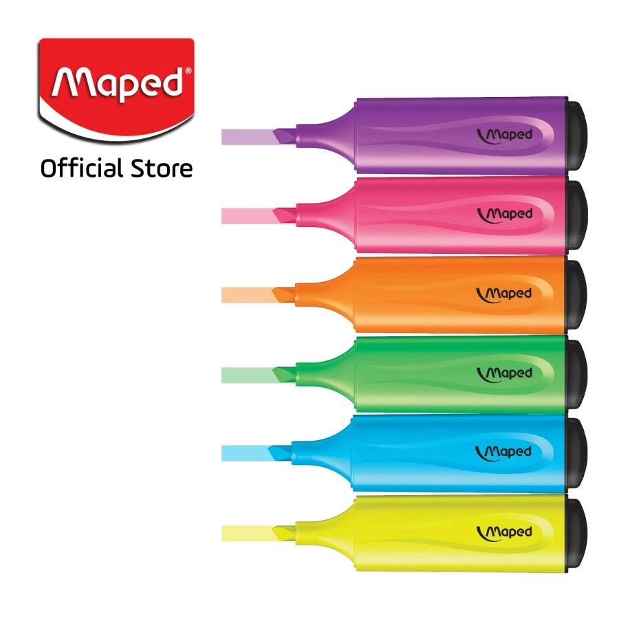 Maped Highlighter Classic Fluorent Green, Pink, Blue, Orange, Purple
